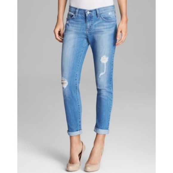LF Denim - Lightly distressed boyfriend jeans - cropped